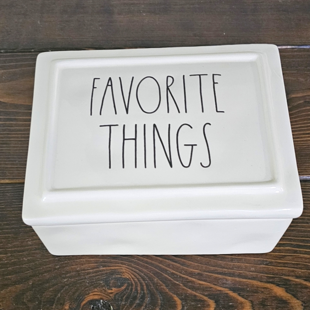 Rae Dunn "Favorite Things" Trinket box